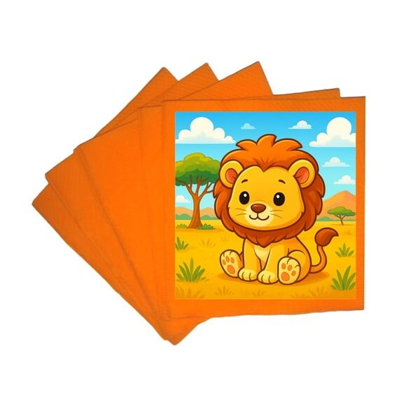 Guardanapo de Papel Personalizado Leão Baby