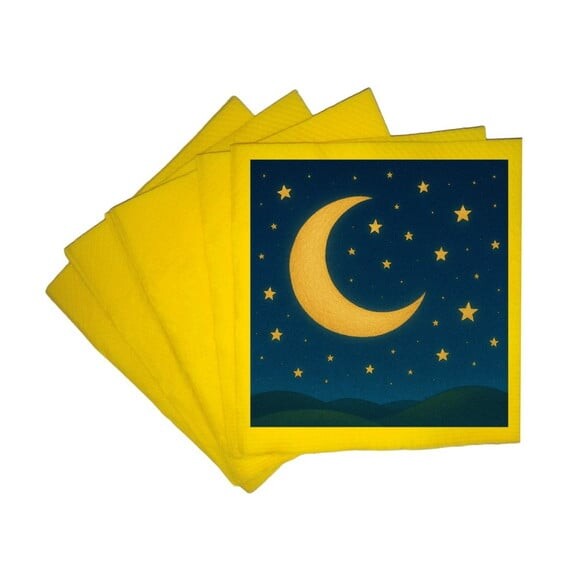 Guardanapo de Papel Personalizado Lua e Estrelas
