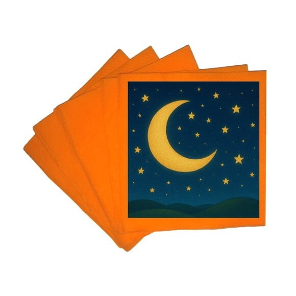Guardanapo de Papel Personalizado Lua e Estrelas