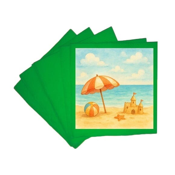 Guardanapo de Papel Personalizado Mar e Praia Aquarela