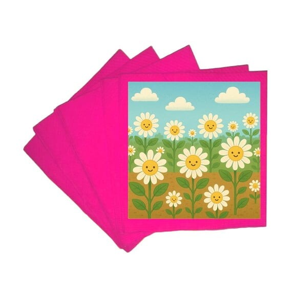 Guardanapo de Papel Personalizado Margaridas