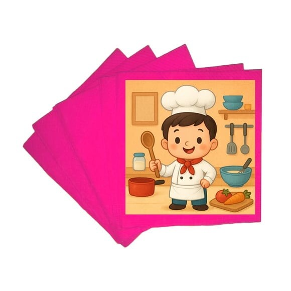 Guardanapo de Papel Personalizado Mini Chefe Menino