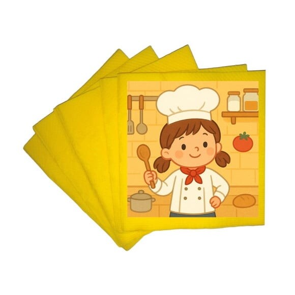 Guardanapo de Papel Personalizado Mini Chefe Menina