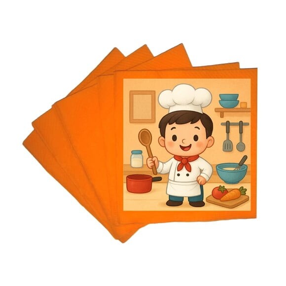 Guardanapo de Papel Personalizado Mini Chefe Menino