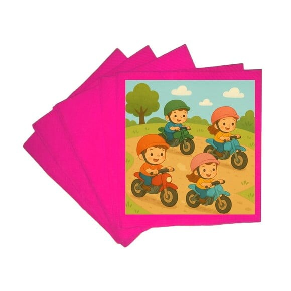 Guardanapo de Papel Personalizado Motocicletas Kids