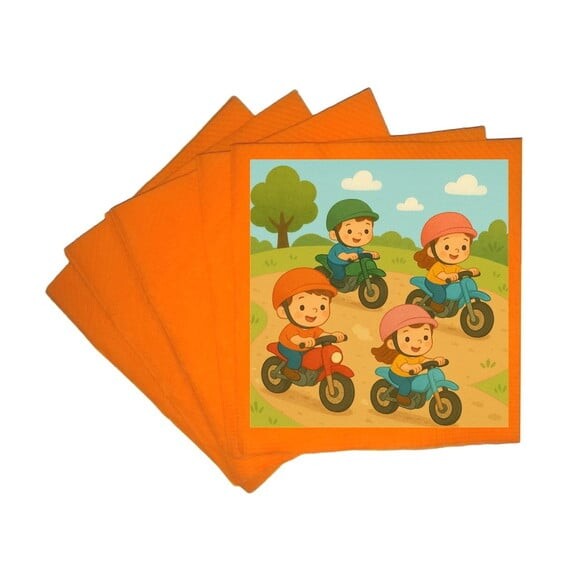 Guardanapo de Papel Personalizado Motocicletas Kids