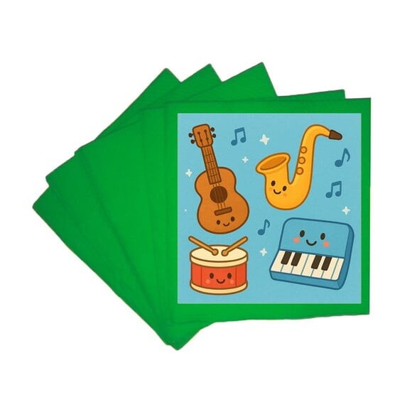 Guardanapo de Papel Personalizado Músicas Instrumentos