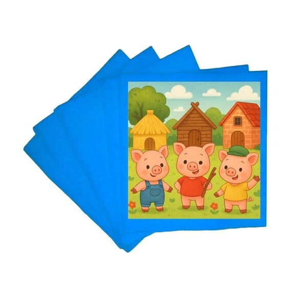 Guardanapo de Papel Personalizado os Três Porquinhos
