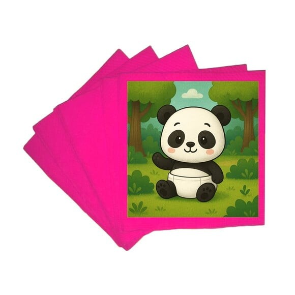 Guardanapo de Papel Personalizado Panda Baby