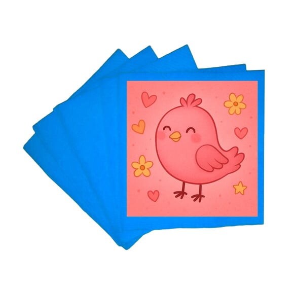 Guardanapo de Papel Personalizado Passarinho Rosa