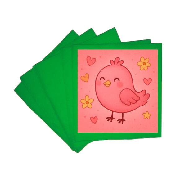 Guardanapo de Papel Personalizado Passarinho Rosa
