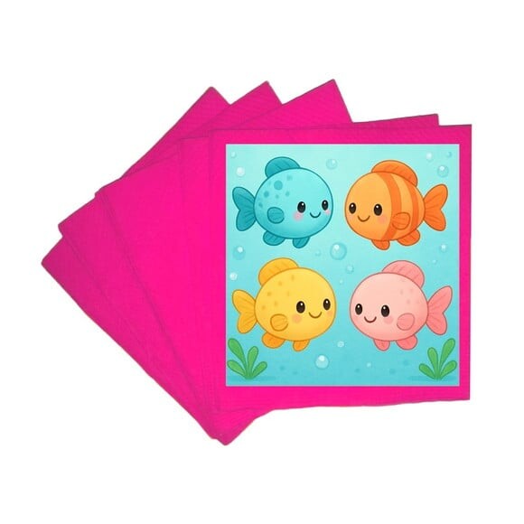 Guardanapo de Papel Personalizado Peixinhos Baby