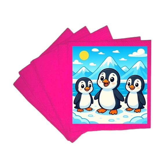 Guardanapo de Papel Personalizado Pinguins
