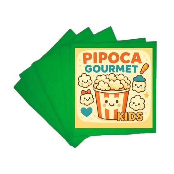 Guardanapo de Papel Personalizado Pipoca Gourmet Kids