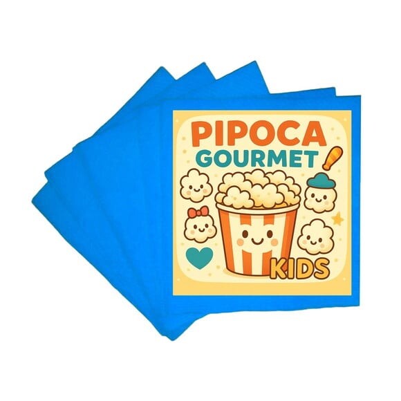 Guardanapo de Papel Personalizado Pipoca Gourmet Kids