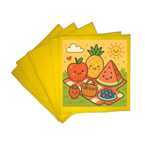 Guardanapo de Papel Personalizado Piquenique das Frutas