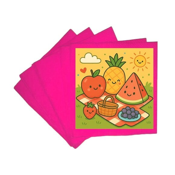 Guardanapo de Papel Personalizado Piquenique das Frutas