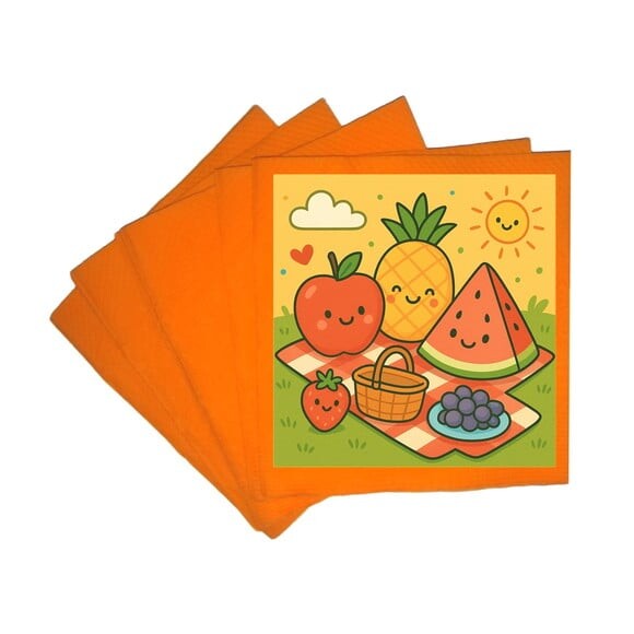 Guardanapo de Papel Personalizado Piquenique das Frutas