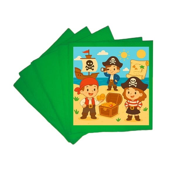 Guardanapo de Papel Personalizado Piratas