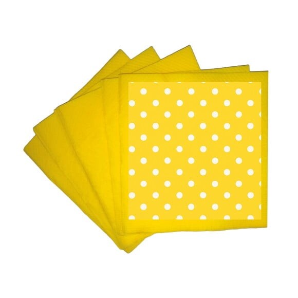 Guardanapo de Papel Personalizado Poá Amarelo