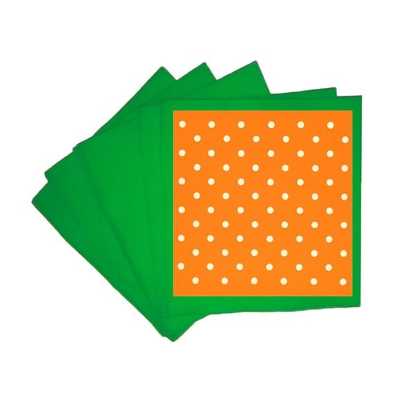 Guardanapo de Papel Personalizado Poá Laranja
