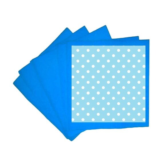 Guardanapo de Papel Personalizado Poá Azul Bebê