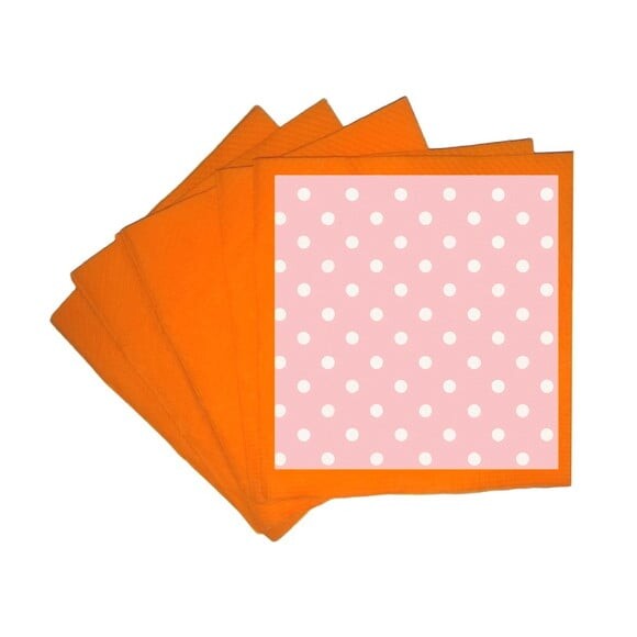 Guardanapo de Papel Personalizado Poá Rosa Bebê