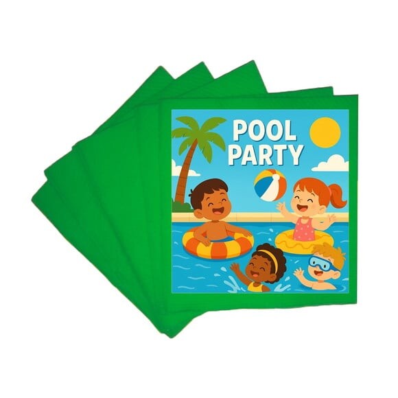 Guardanapo de Papel Personalizado Pool Party