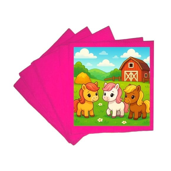 Guardanapo de Papel Personalizado Pôneis