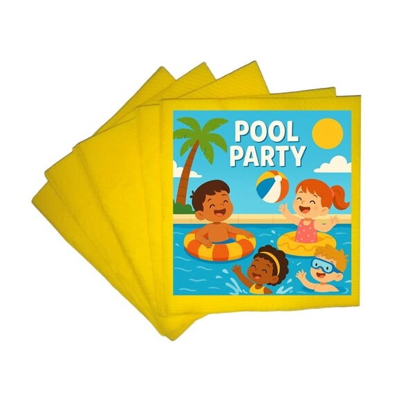 Guardanapo de Papel Personalizado Pool Party