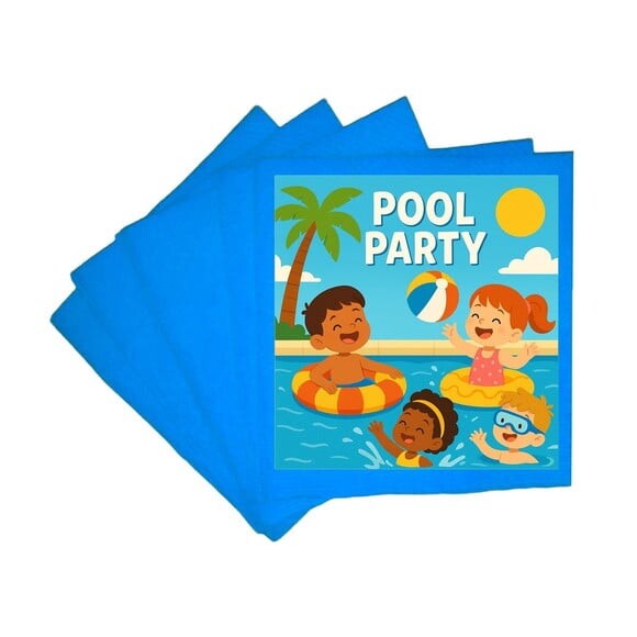 Guardanapo de Papel Personalizado Pool Party