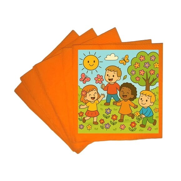 Guardanapo de Papel Personalizado Primavera Divertida