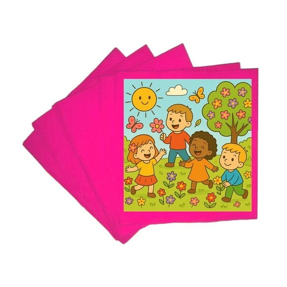 Guardanapo de Papel Personalizado Primavera Divertida