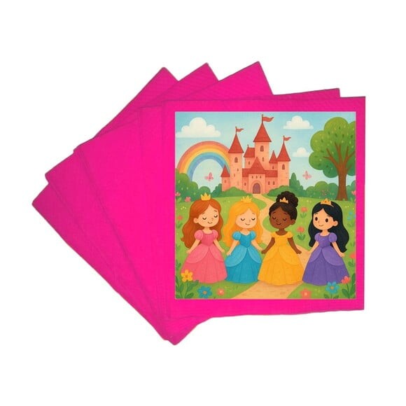 Guardanapo de Papel Personalizado Princesas Encantadas
