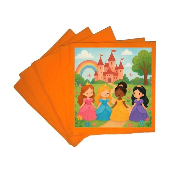 Guardanapo de Papel Personalizado Princesas Encantadas