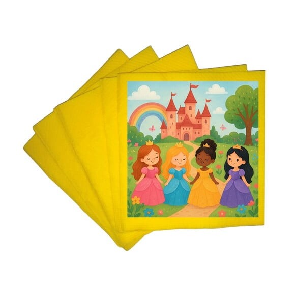 Guardanapo de Papel Personalizado Princesas Encantadas