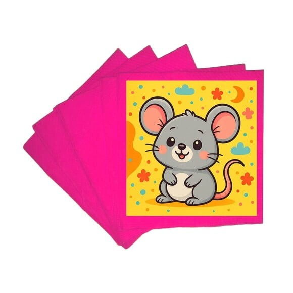 Guardanapo de Papel Personalizado Ratinho Fofo