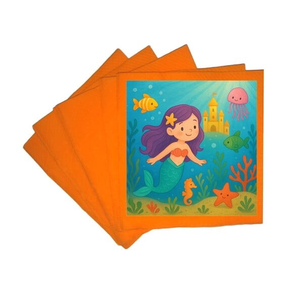 Guardanapo de Papel Personalizado Reino Subaquático