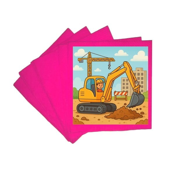 Guardanapo de Papel Personalizado Retroescavadeira