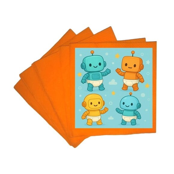 Guardanapo de Papel Personalizado Robôs Baby