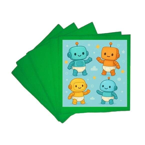 Guardanapo de Papel Personalizado Robôs Baby