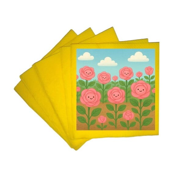 Guardanapo de Papel Personalizado Rosas Fofas