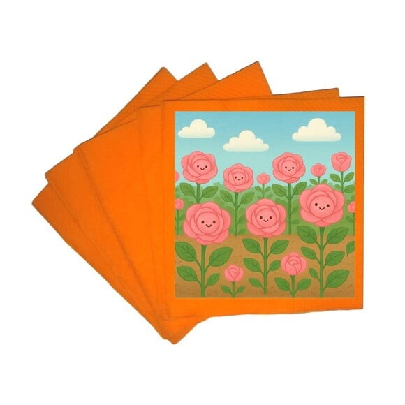 Guardanapo de Papel Personalizado Rosas Fofas