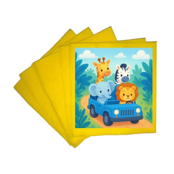 Guardanapo de Papel Personalizado Safari Azul