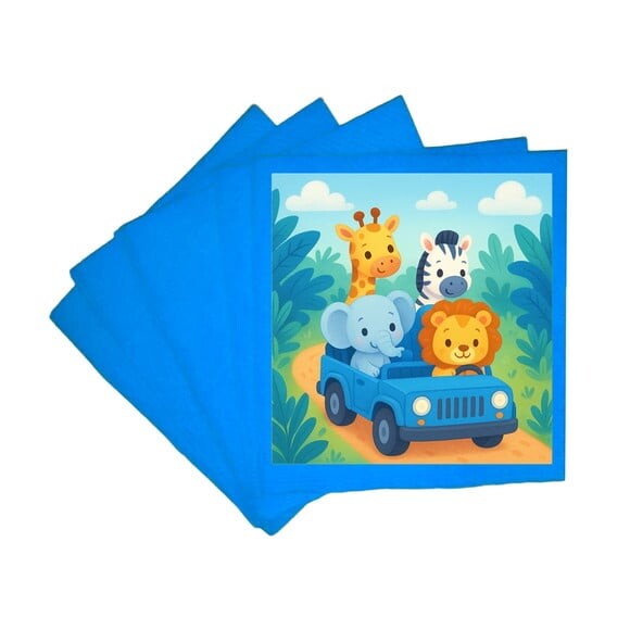 Guardanapo de Papel Personalizado Safari Azul
