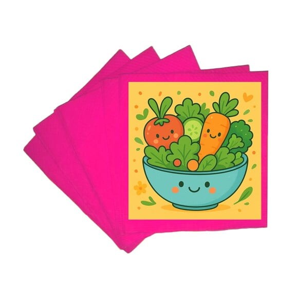 Guardanapo de Papel Personalizado Salada Divertida
