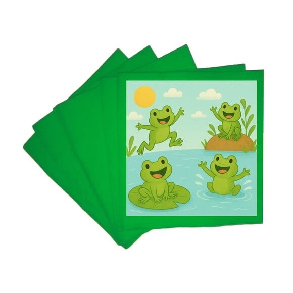 Guardanapo de Papel Personalizado Sapos Divertidos