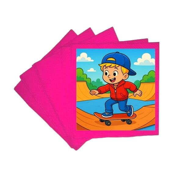 Guardanapo de Papel Personalizado Skate Kids