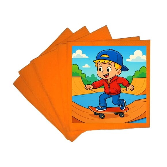 Guardanapo de Papel Personalizado Skate Kids