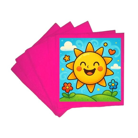 Guardanapo de Papel Personalizado Sol Sorridente